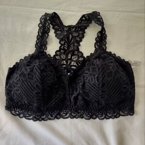 Maurices Black Lace Bra with Racerback Design